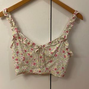 Charlie Holiday floral bustier top. Perfect condition, never worn
